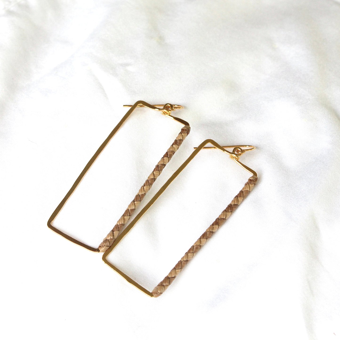 Lauhala Rectangle Hoops