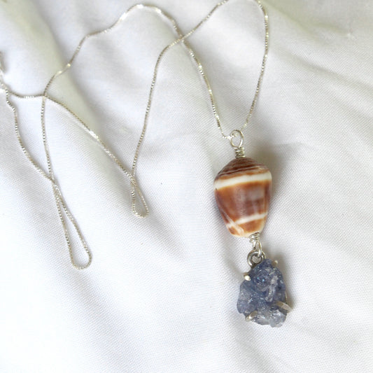 Tanzanite Cone Shell Necklace
