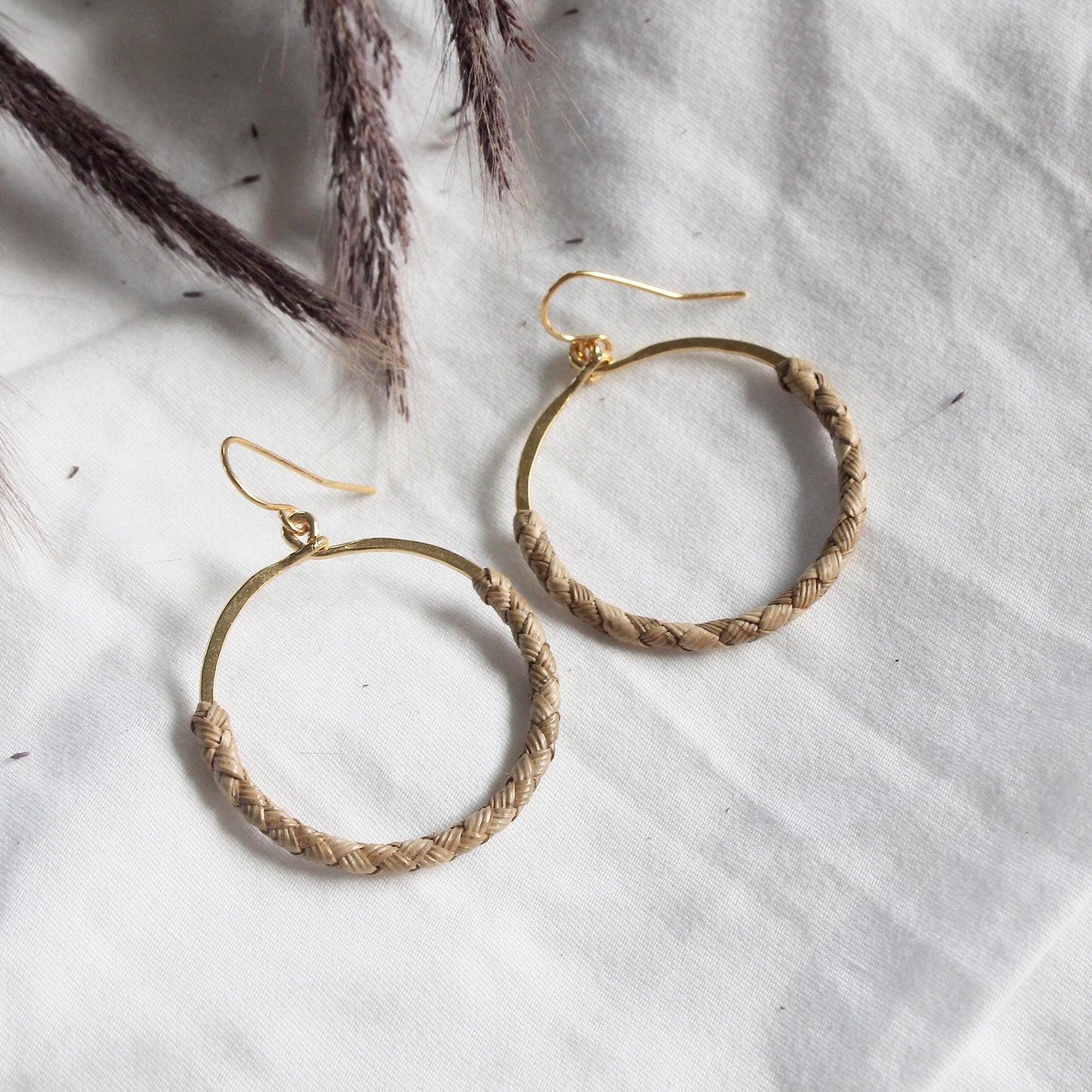 Lauhala Circle Hoops