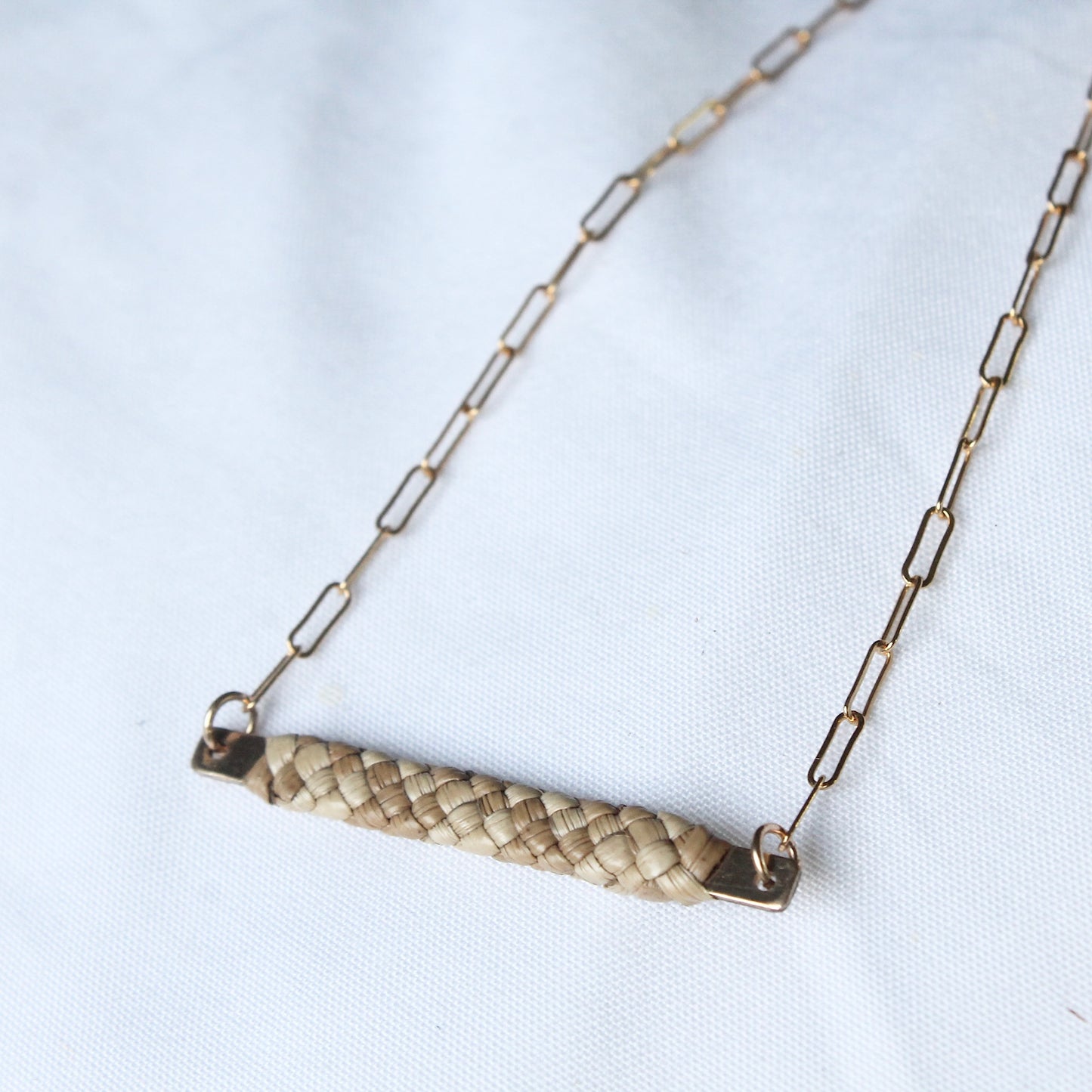 Lauhala 8-Way Weave Bar Necklace