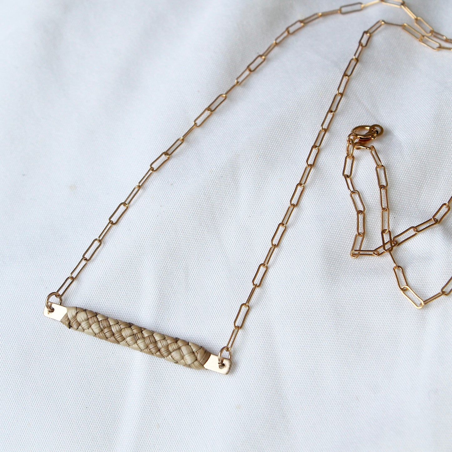 Lauhala 8-Way Weave Bar Necklace