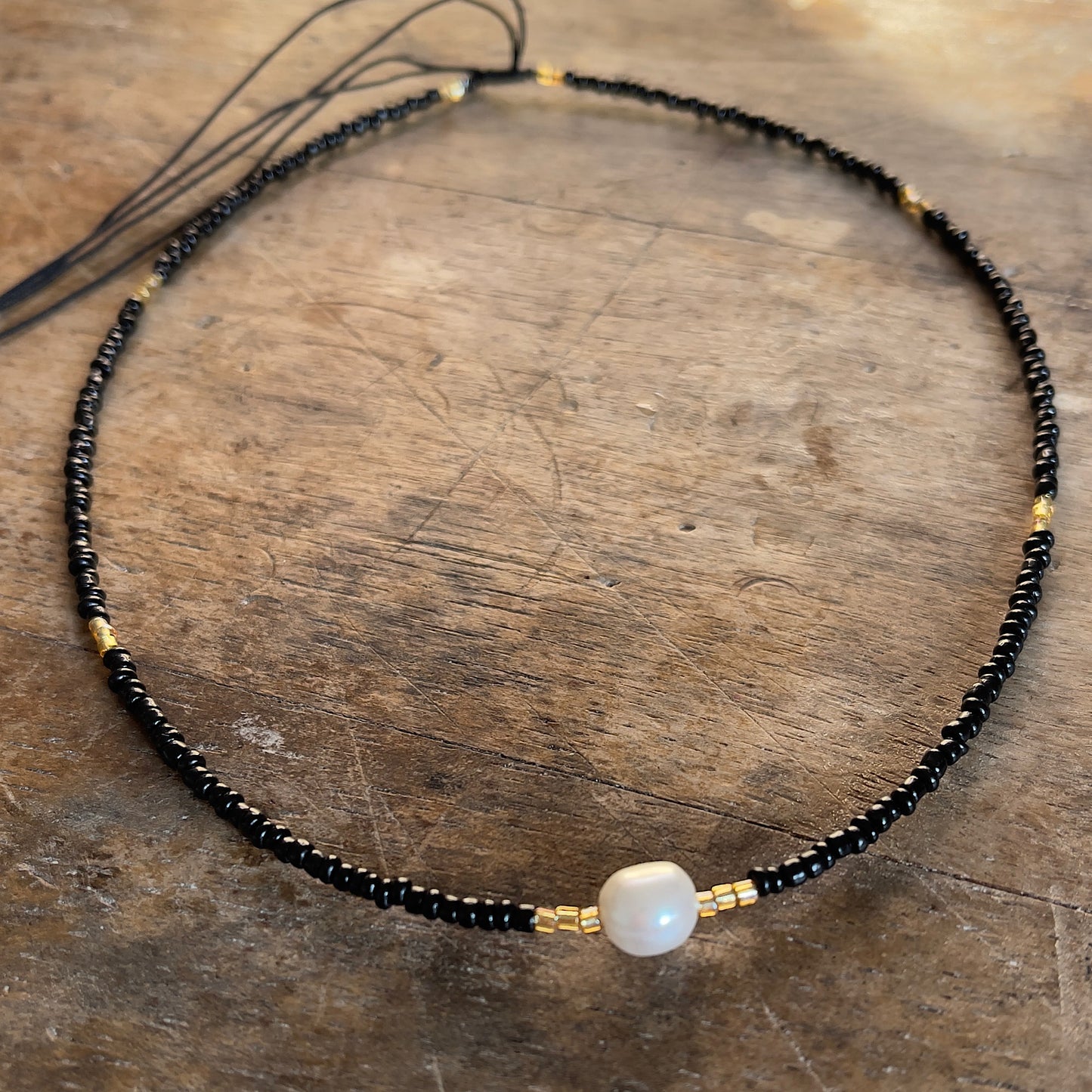 Pearl Seed Bead Choker