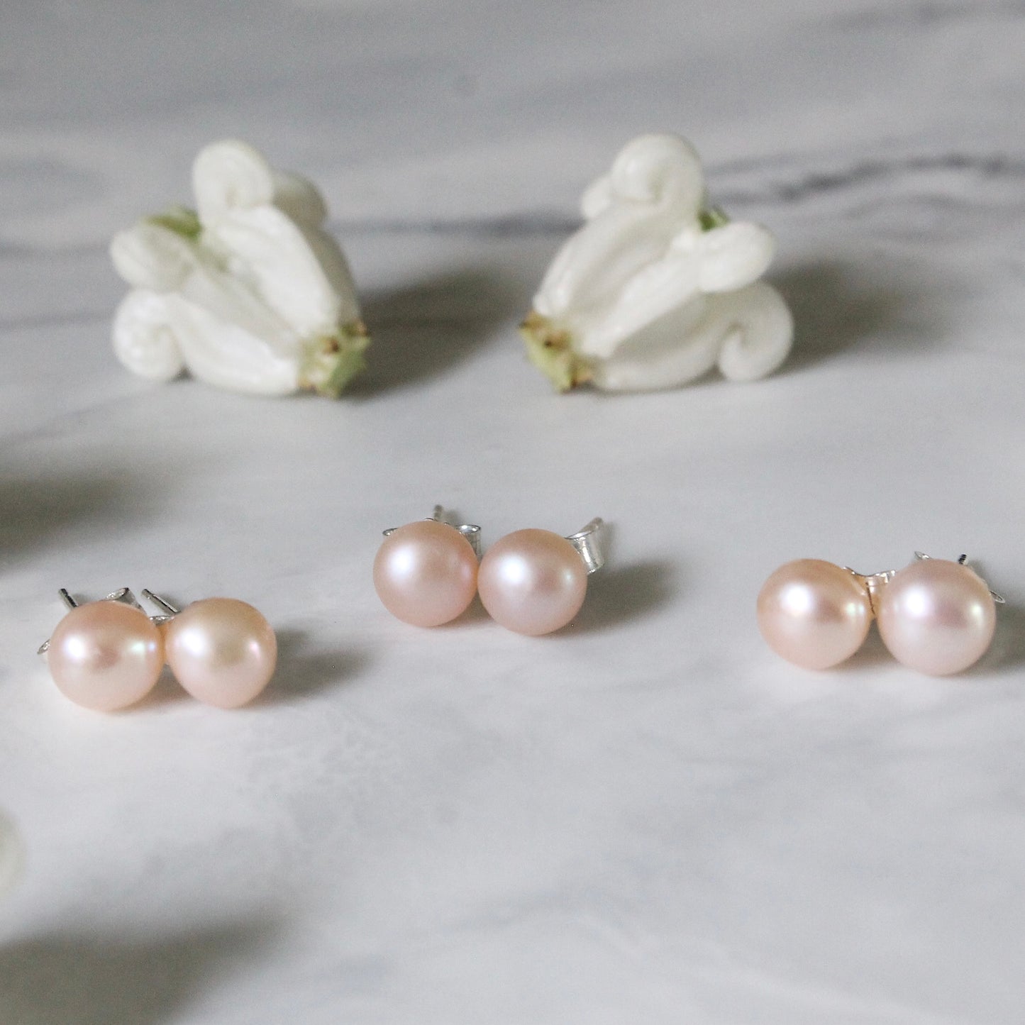 Peach Pearl Studs