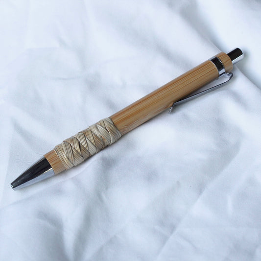 Lauhala Wrapped Bamboo Pen