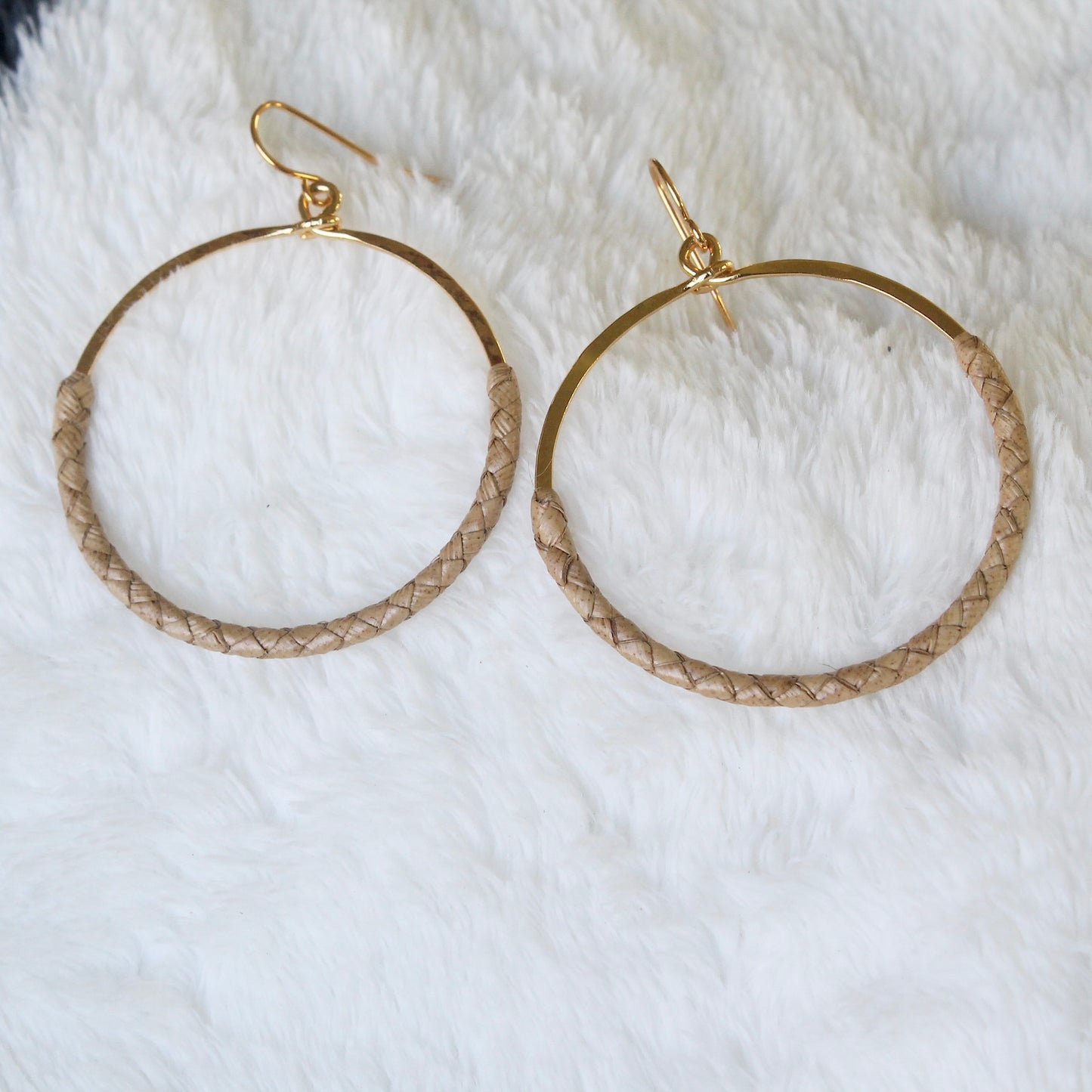PRE-ORDER Lauhala Circle Hoops