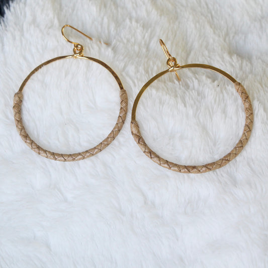 PRE-ORDER Lauhala Circle Hoops