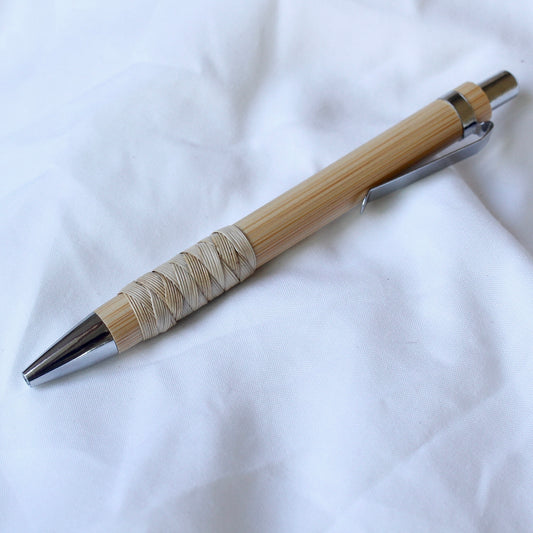Lauhala Wrapped Bamboo Pen