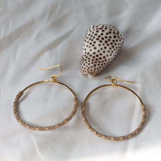 Lauhala Circle Hoops