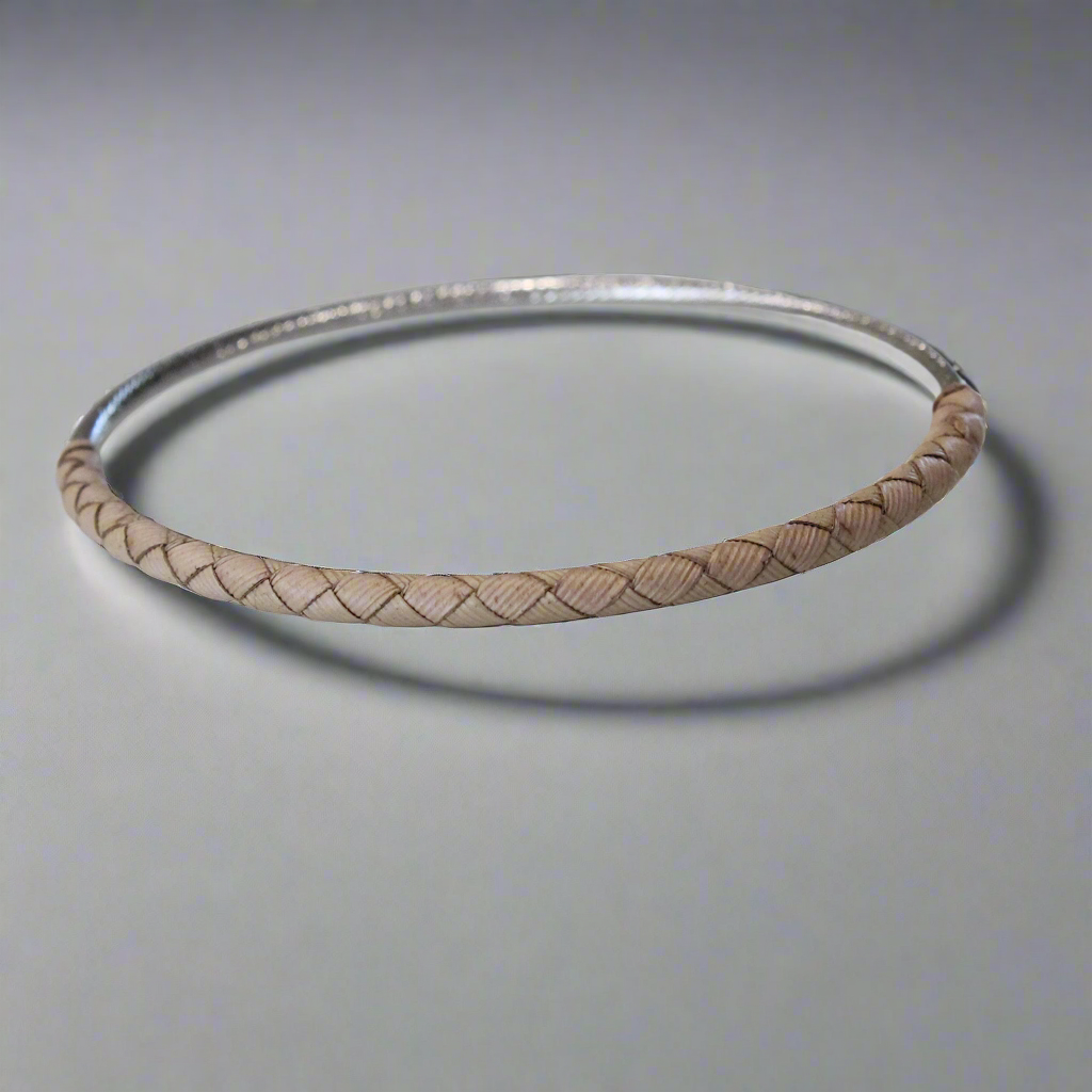 Lauhala Half Woven Bangle (pre-order)