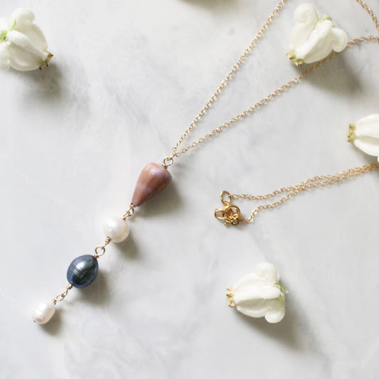 Cone Shell Pearl Necklace
