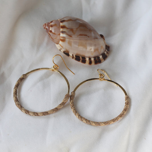 Lauhala Circle Hoops