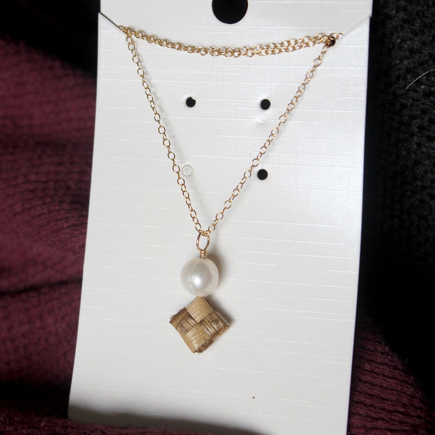 Lauhala Pearl Necklace