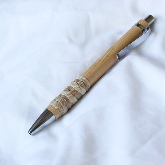Lauhala Wrapped Bamboo Pen