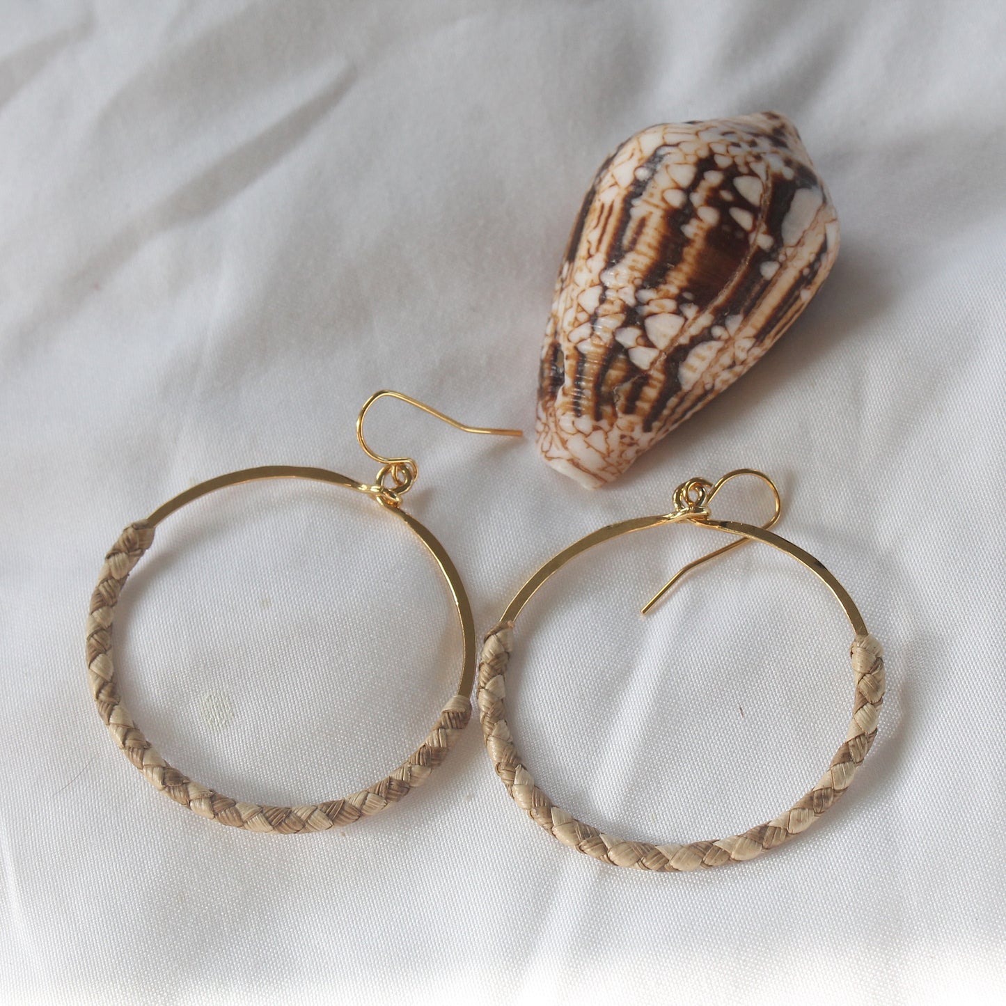 PRE-ORDER Lauhala Circle Hoops
